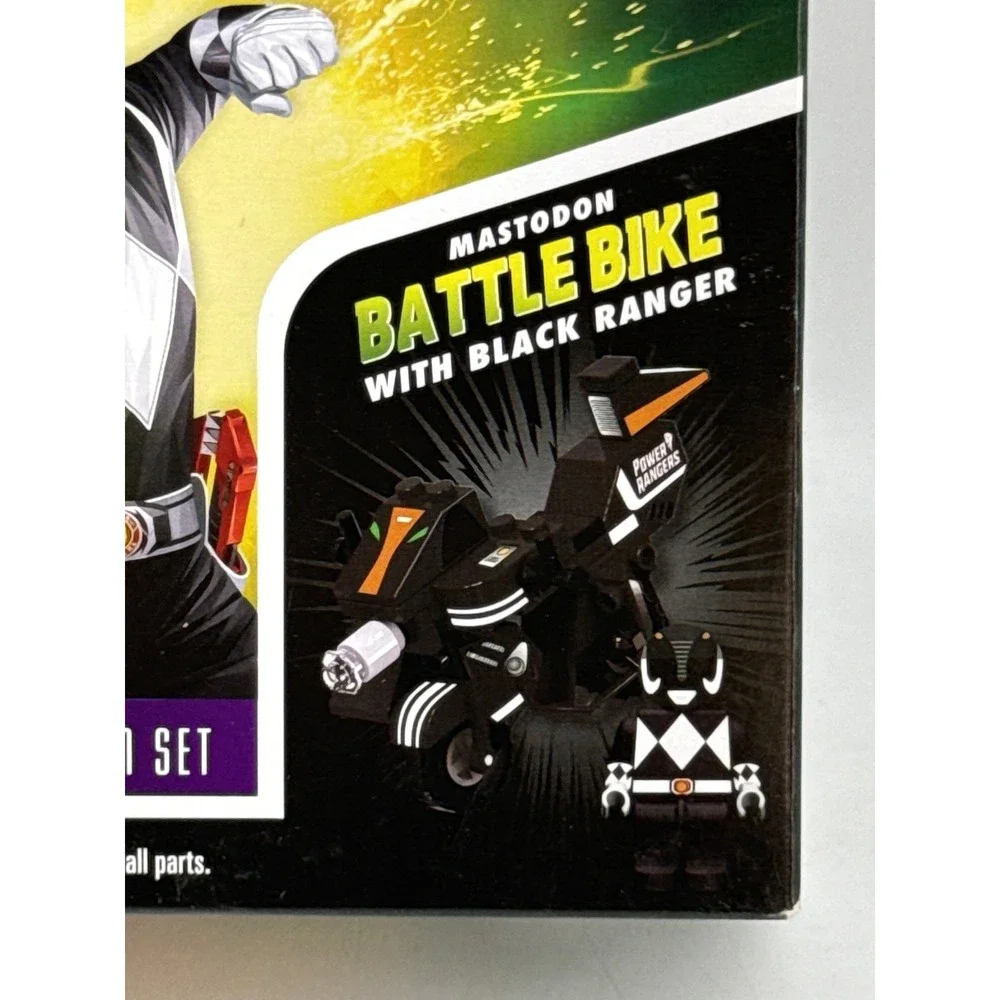 Mighty Morphin Power Rangers Black Ranger Black Battle Bike Construction Set